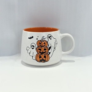 Good Price New Eco-friendly Food Safe Dishwasher & Microwave Safe Cartoon Pattern White Frosted <b>Ceramic</b> <b>Mugs</b> - Product Image 4