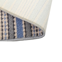 Tapis d'intérieur personnalisé en polypropylène tufté, à boucles hautes et basses, motif rayé, antidérapant, durable, pour salon et maison