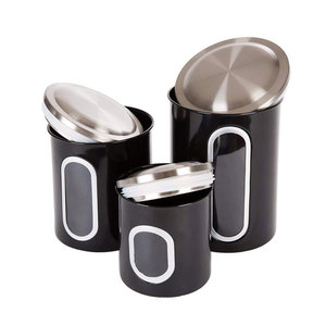 Domestic Large Capacity Stainless Steel Tea Sugar Coffee Canisters For Coffee Food Storage