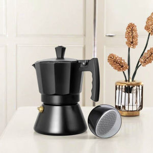 Ensemble de cafetière Moka en aluminium au design classique italien avec logo personnalisé, cafetière Moka portable pour expresso - Product Image 1