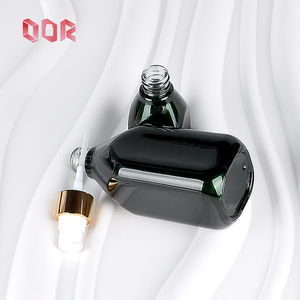 ขวดแก้วสีน้ำเงินเข้มทรงเหลี่ยม ก้นหนา ปราศจากสาร BPA ใช้เติมได้ สำหรับบรรจุเซรั่มบำรุงผิวหน้าและน้ำมันบำรุงผิว - Product Image 5