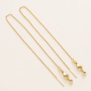 18k Gold Plated Lobster Clasp Chain <b>Adjustable</b> <b>Bracelet</b> Findings For DIY Jewelry Making Copper Plating GA0614 - Product Image 5