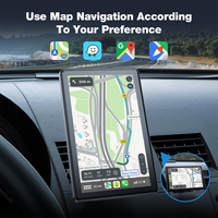 Écran CarPlay Apple de 9 Pouces avec Caméra de Recul 1080P, Support Magnétique Rotatif, Affichage Android Auto et CarPlay pour Navigation GPS Automobile