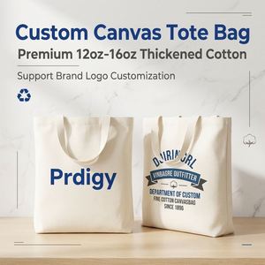 Bolsa de Lona Plegable Personalizable Estilo Instagram con Diseño de Dibujos Animados, Tamaño Mediano, Sensación Premium, para Estudiantes, Regalos Promocionales, Publicidad, Fiestas - Product Image 1