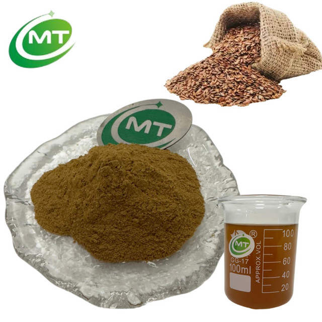 Free Sample High Quality 35% Protein Flax Seed Extarct 20%lignan(SDG) HPLC Flaxseed Extract 10:1 Flax Seed Powder