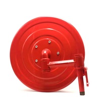 Enrouleur de tuyau d'incendie en acier durable anti-abrasion, poignée télescopique, flexible et efficace, accessoire d'équipement de lutte contre l'incendie mural