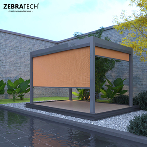 Pérgolas de Aluminio con Láminas, Novedad, para Balcón o <span class=keywords><strong>Restaurante</strong></span>, Diseño Inspirado en la Naturaleza, Motorizadas, Impermeables, Estructuras de Jardín para Exteriores - Product Image 2