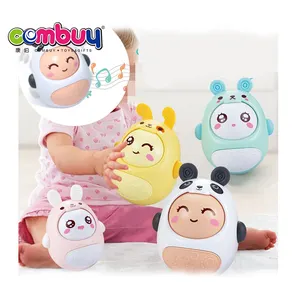 Cartoon funny newborn baby play music rock mini tumbler toy