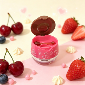 ISMAN Contenants vides pour baume à lèvres (pastèque, pomme), emballages mignons pour gommage à lèvres, pots à crème au miel avec cuillère et brosse 6g - Product Image 1