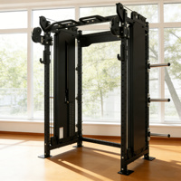 Vente chaude 2025, rack de musculation tout-en-un de qualité commerciale pour la maison, avec deux machines à câbles pour l'entraînement musculaire