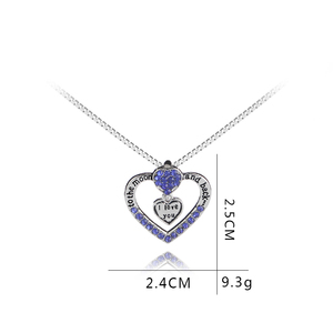 Collana con Ciondolo ZRM 'I Love You to the Moon' in Lega di Zinco con Cristallo e Catena a Serpente per Donne e Coppie, Ideale per Anniversari - Product Image 6