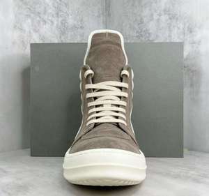 New style fashionable high-top casual shoes with genuine leather and rubber outsole. Men's and women's versions are the same. - Product Image 2