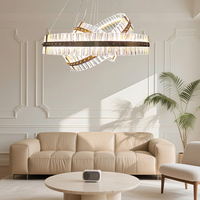 Lustre en cristal moderne et simple pour la maison, style luxueux, éclairage pour l'intérieur, chambre à coucher créative, salon, salle à manger