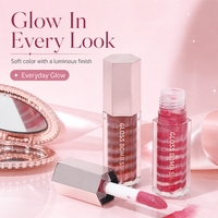 Gloss à lèvres effet miroir Jelly Mirror, effet repulpant, gloss à lèvres bicolore, fini brillant, idéal pour le maquillage quotidien