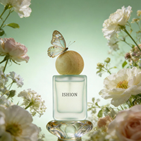 Flacon de parfum en verre bleu Berserk 30ml 50ml 100ml Flacon de parfum vaporisateur carré Flacon de parfum en verre vide avec couvercle