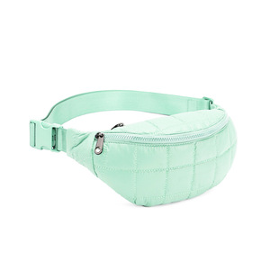 Bán buôn New nóc eo gói Crossbody Túi mùa đông Puffy Nylon Trọng lượng nhẹ Fanny Túi thường rắn màu vành đai túi - Product Image 4