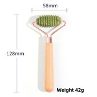 Appareil de beauté Bâton de massage pour le corps Rouleau de jade en bois Masseur Xiuyu Rouleau de jade à tête unique avec manche en bois épineux