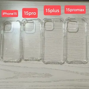 Casing ponsel kristal bening TPU + PC tahan guncangan grosir PENUTUP UNTUK iPhone 15 pro max untuk Samsung S23