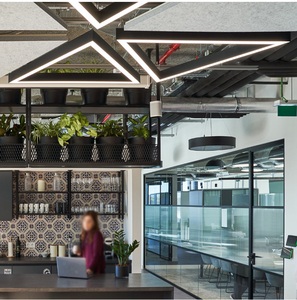 Kiến trúc tuyến tính trang trí thiết kế mặt dây chuyền lục giác LED ánh sáng chéo y hình dạng DIY 60W 80W cho nhà để xe phòng tập thể dục Đèn trần - Product Image 6