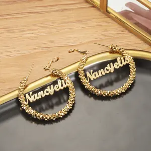 Gioielli di moda orecchini personalizzati con nome del cerchio orecchini a grappolo d'oro boccioli orecchini femminili gioielli per donne regalo per ragazze