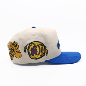 Gorra de Béisbol Personalizada de 5 Paneles, Oxford Poplin, con Logotipo Bordado, Clásica, 100% Algodón, Diseño de Puntos, Dos Tonos, Estilo Hip-Hop Urbano - Product Image 3