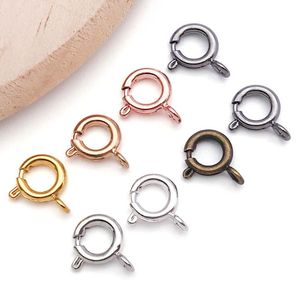 Round Spring Buckle Clasp Zinc Alloy Plated For Bracelet Making DIY Jewelry Accessories FT162 - Product Image 2