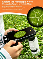 RTS Toy Kids Portable Handheld Microscope for Bacteria Observation, Outdoor Science Experiments for Kids Students Gift