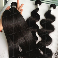 32 34 36 38 Lots de mèches de cheveux humains à cuticules intactes, lisses malaisiens et indiens, 100% 10A, vierges brésiliens longs de 40 pouces, péruviens