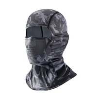 Cagoule de camouflage intégrale pour cyclisme, chasse et activités tactiques en extérieur, avec protection anti-UV, respirante et coupe-vent, compatible avec les casques.