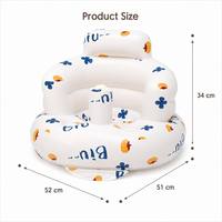 Siège de sol gonflable moderne pour bébé avec pompe à air intégrée, grand motif citrouille, chaise-canapé pour nourrisson pour apprendre à s'asseoir, chambre et salon