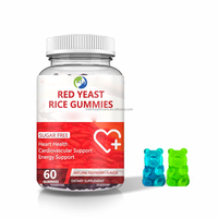 Ausreson Marque Privée Extrait de Riz Rouge Fermenté 10mg Favorise la Digestion Complément pour la Santé Cardiaque Gommes de Riz Rouge Fermenté Saveur Fruitée