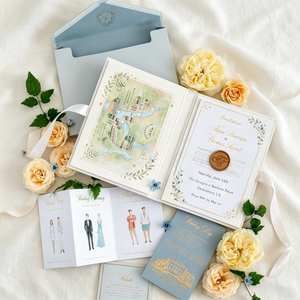 Juego Completo de Invitaciones de Boda al por Mayor, Estilo Personalizado, Color, Cartulina, Impresión Tipográfica, Grabado en Relieve para Empresas de Eventos - Product Image 2