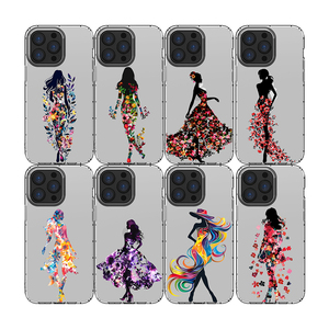 Coque de téléphone portable de luxe antichoc en TPU transparent pour femme <span class=keywords><strong>iPhone</strong></span> 17 Pro Max jupe florale Design modèle 15 Pro Max Compatible - Product Image 1