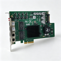 EVUC PCIe-3504 Tarjeta de Red Gigabit Ethernet de 4 Puertos I350-AM4 PCIe Gen2x4 PoE 30W/Puerto 120W Total 802.3af/at para Cámara de Visión Artificial