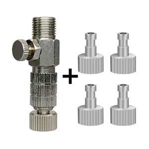 Pneumatic <b>Quick</b> <b>Connector</b> 6 Mm 1/4 Inch Brass Airflow Adjustment Coupling With 4 Male Fittings For Pneumatic Tools - Product Image 2