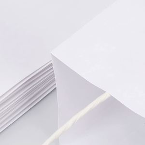 Sacs en papier kraft pour la vente au détail KM Coffee Food Takeout, grands sacs en papier kraft pour épicerie avec poignées - Product Image 2