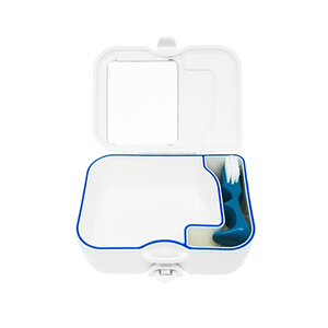 กล่องเก็บฟันปลอมกล่องเก็บแปรงสีฟันฟันปลอมบางส่วนพร้อมกระจก - Product Image 1