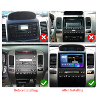Écran HD 2D Android stéréo multimédia lecteur vidéo autoradio pour Toyota Prado Land Cruiser 120 2004 ~ 2009