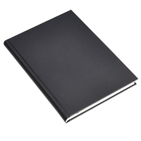 Carnet de notes personnalisé avec couverture rigide en PP, pages perforées robustes, format A4, noir