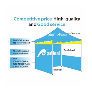 Tente d'événement extérieure imperméable avec les auvents de chapiteau de l'<span class=keywords><strong>auvent</strong></span> 3x3 de cadre en aluminium pour la publicité Caractéristiques imprimées Distance de baie de 5m - Product Image 3