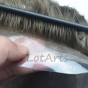Peluca de cabello <span class=keywords><strong>para</strong></span> <span class=keywords><strong>hombres</strong></span>, sistema de reemplazo de cabello humano, Bases de encaje francés, tupé brasileño <span class=keywords><strong>para</strong></span> <span class=keywords><strong>hombres</strong></span> - Product Image 5