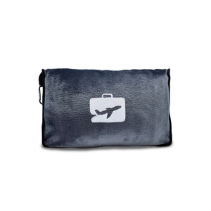 Vente en gros de couverture pour avion, oreiller de voyage pliable en différentes couleurs avec logo personnalisé, <span class=keywords><strong>sac</strong></span> 2 en 1 avec fermeture éclair - Product Image 4