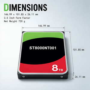 ST8000NT001 <b>8TB</b> 3.5 Inch Internal <b>Hard</b> <b>Drive</b> SATA 6Gb s 256MB Cache HDD for NAS RAID Storage Server - Product Image 4