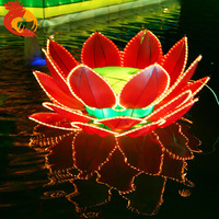 Lanternes chinoises en papier blanc, fleurs de lotus, en stock, pour l'extérieur