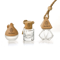 Parfum liquide de voiture unique de luxe bouteille de diffuseur vide de 10ml bouteille de parfum de voiture en bois suspendue
