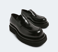 Chaussures Derby habillées pour hommes en cuir de veau véritable, à bout carré, neuves avec étiquettes, à lacets, en cuir Haddock