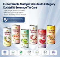 Boîtes de conserve vides personnalisées avec logo imprimé, multi-tailles, multi-scénarios, pour boissons, spiritueux, cocktails, jus, 250ml/330g/500ml
