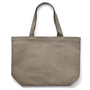 Grands sacs fourre-tout en toile écologiques pour femmes avec fermeture à glissière, sacs de courses en coton réutilisables pour femmes, logo imprimé personnalisé - Product Image 3