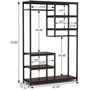 Perchero metálico grande y multifuncional para dormitorio y uso doméstico; perchero sencillo de pie. - Product Image 4