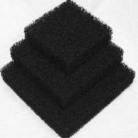 Éponge filtrante en mousse de charbon actif OEM/ODM, mousse filtrante en polyuréthane réticulée, éponge réticulée à cellules ouvertes
